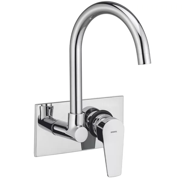 Essel Faucets Singleleversinkmixerwallmountedwithfullmotionswivelspout